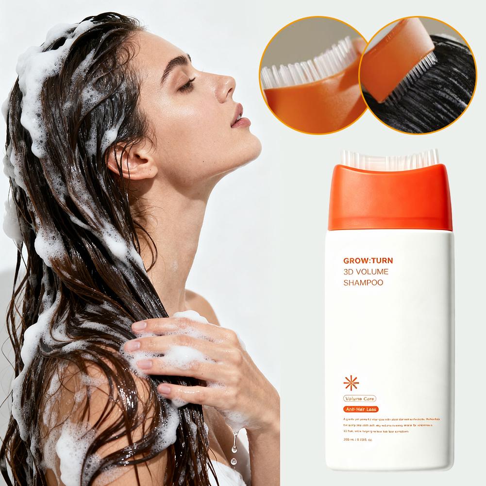 Hair Care For Hair Fall - GROW:TURN 3D ボリューマイジングシャンプー エクソソームコーム配合 抜け毛防止 ふんわりボリューマイジング