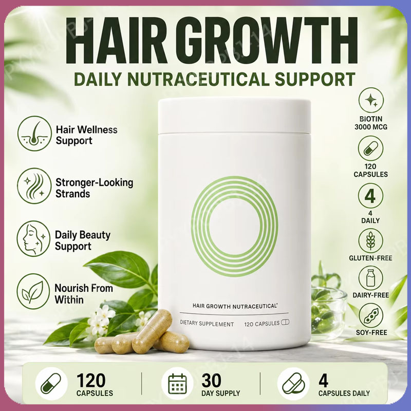 Hair Care Capsule - ハーバルヘアニュートリションカプセル デイリービオチンボタニカルブレンドヘアケアサプリメント 強くて美しい髪へ サポートフォーミュラ