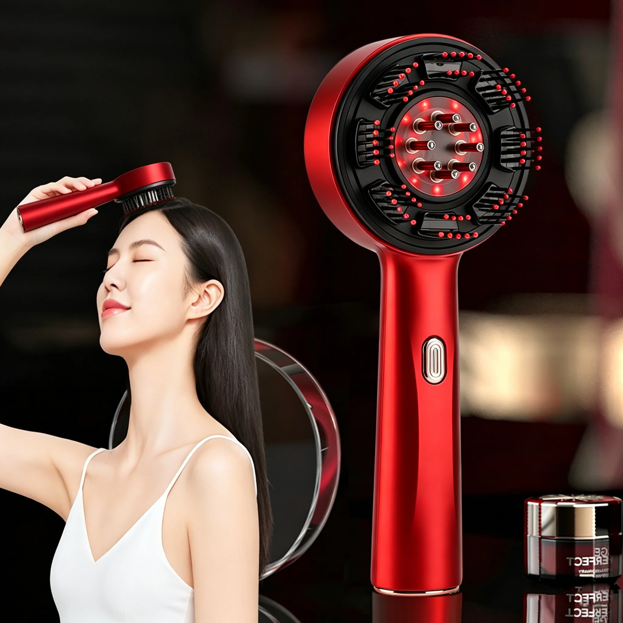 Hair Care For Hair Loss - 電動マッサージコーム ポータブル毛包コーム 頭皮オイル液塗布器 振動ヘッドマッサージャー 育毛ケア 脱毛防止ケア