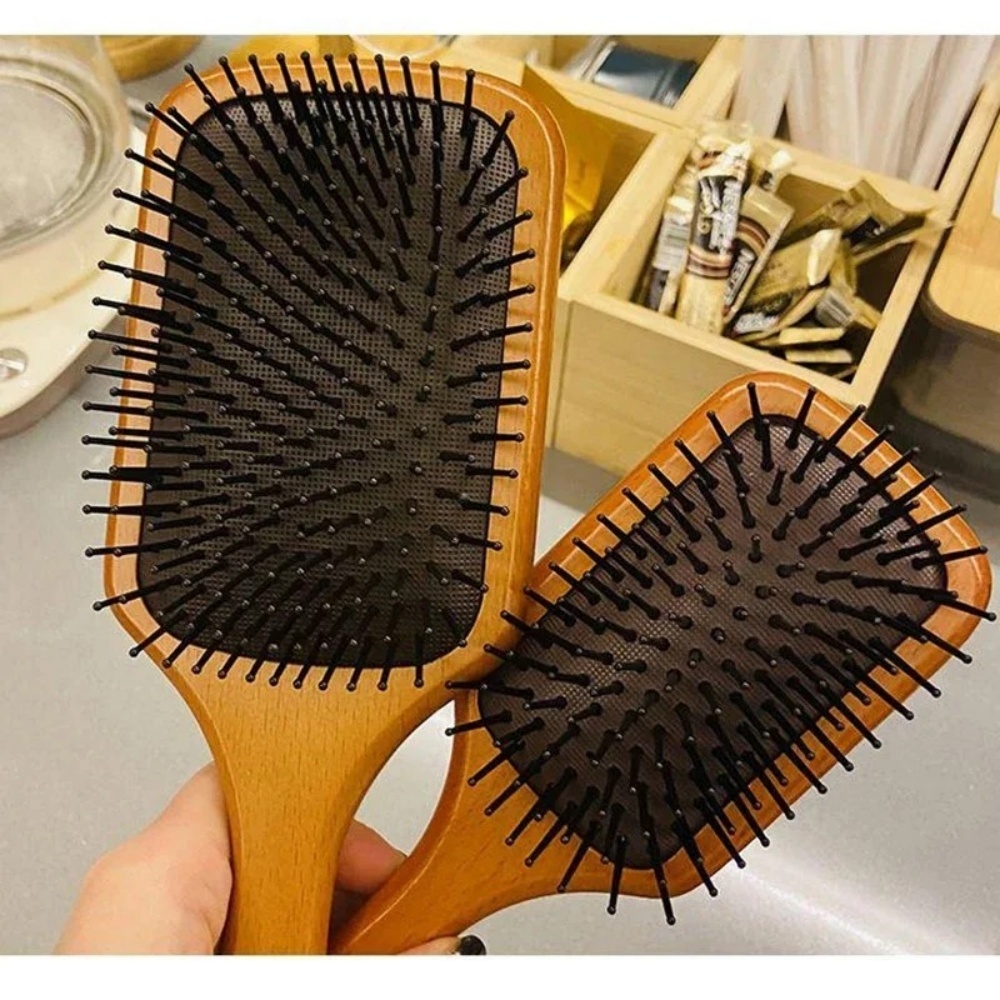 Hair Care For Hair Loss - 女性用カーリーヘア頭皮ケアマッサージコーム木製エアバッグヘア家庭用高級帯電防止抜け毛防止大型ボードメイクアップコーム