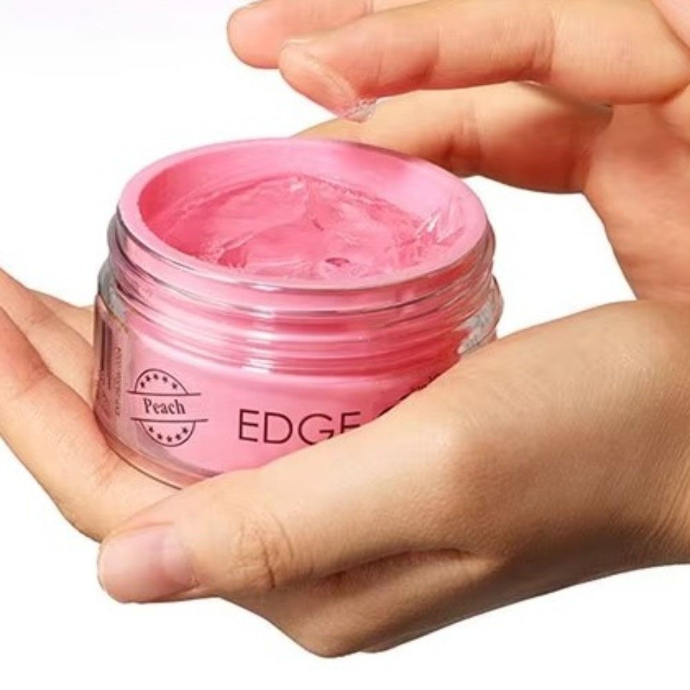 Edge Control Gel - 2.82オンスのひげ用エッジコントロールワックス（キャスターオイル配合、フルーティーな香り）ヘアスタイリングジェル、べたつかない強力ホールドエッジコントロールジェル