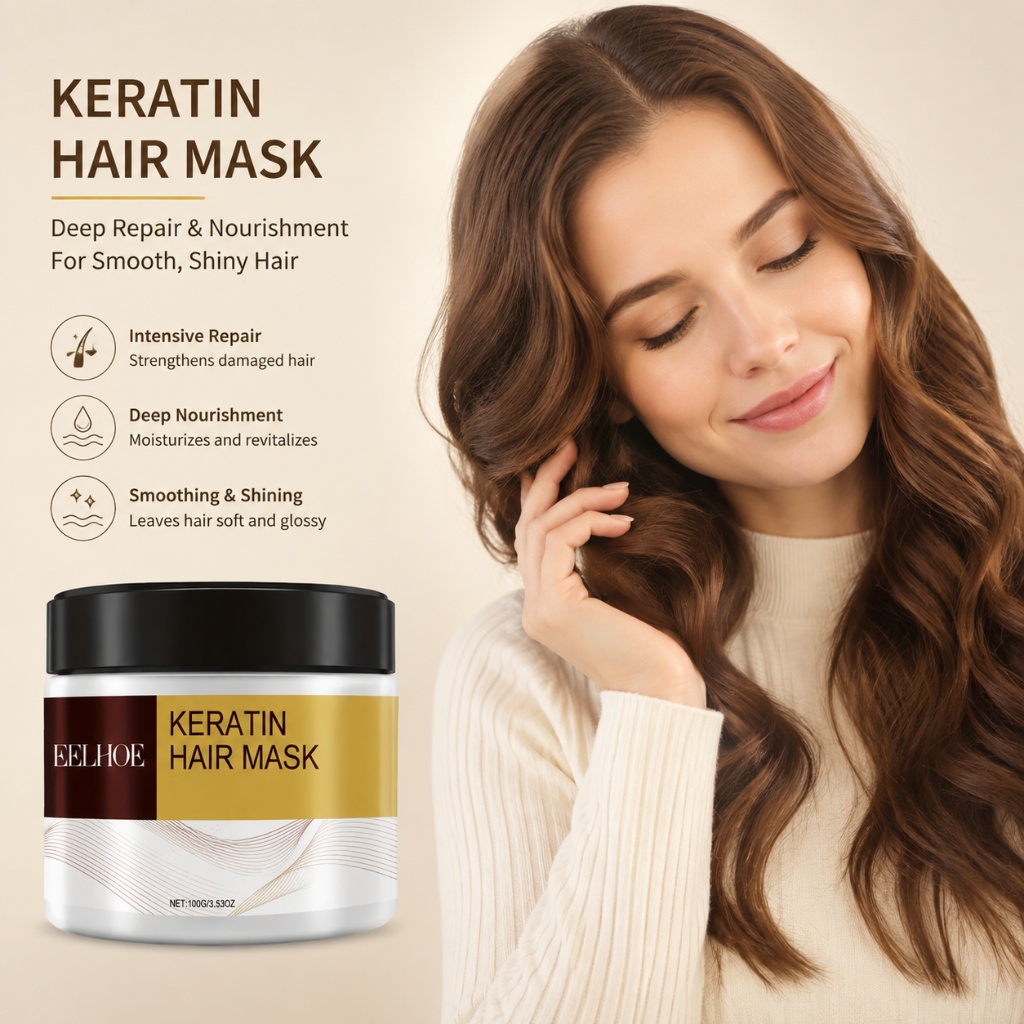 Hair Care Collagen - ケラチンヘアマスク アルガンココナッツオイル コラーゲン ダメージヘア修復 破損軽減 栄養補給