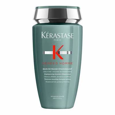 Hair Care For Hair Fall - ケラスターゼ ジェネシス オム アンチヘアフォール フォーティファイング シャンプー（グリーンジンジャーボトル）、250ml。