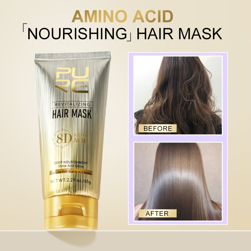 Hair Care Conditioner - PURC アルガンオイルヘアマスクスムージング強化ソフト栄養コンディショナー修復ダメージ縮れヘアトリートメントヘアケア