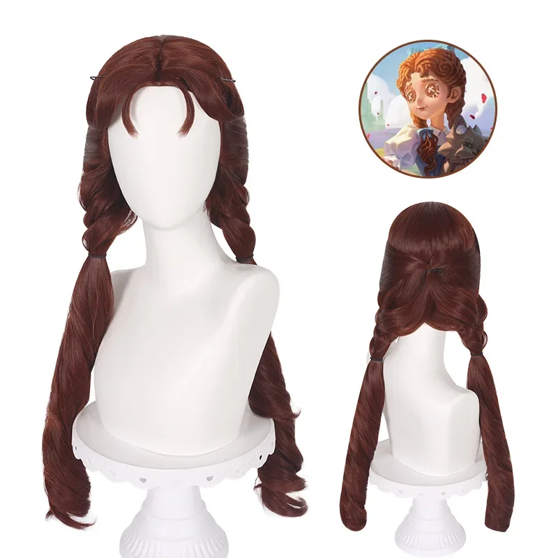 Braiding Hair Kanekalon - コスプレ-女の子のための合成かつら,コスプレ,長い髪,ダークブラウンの三つ編み,かつらと帽子