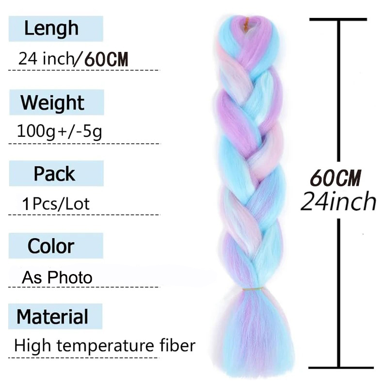 24 インチロング合成編み毛 100 グラム合成編み毛かぎ針 - Braiding Hair Kanekalon のレビューと価格