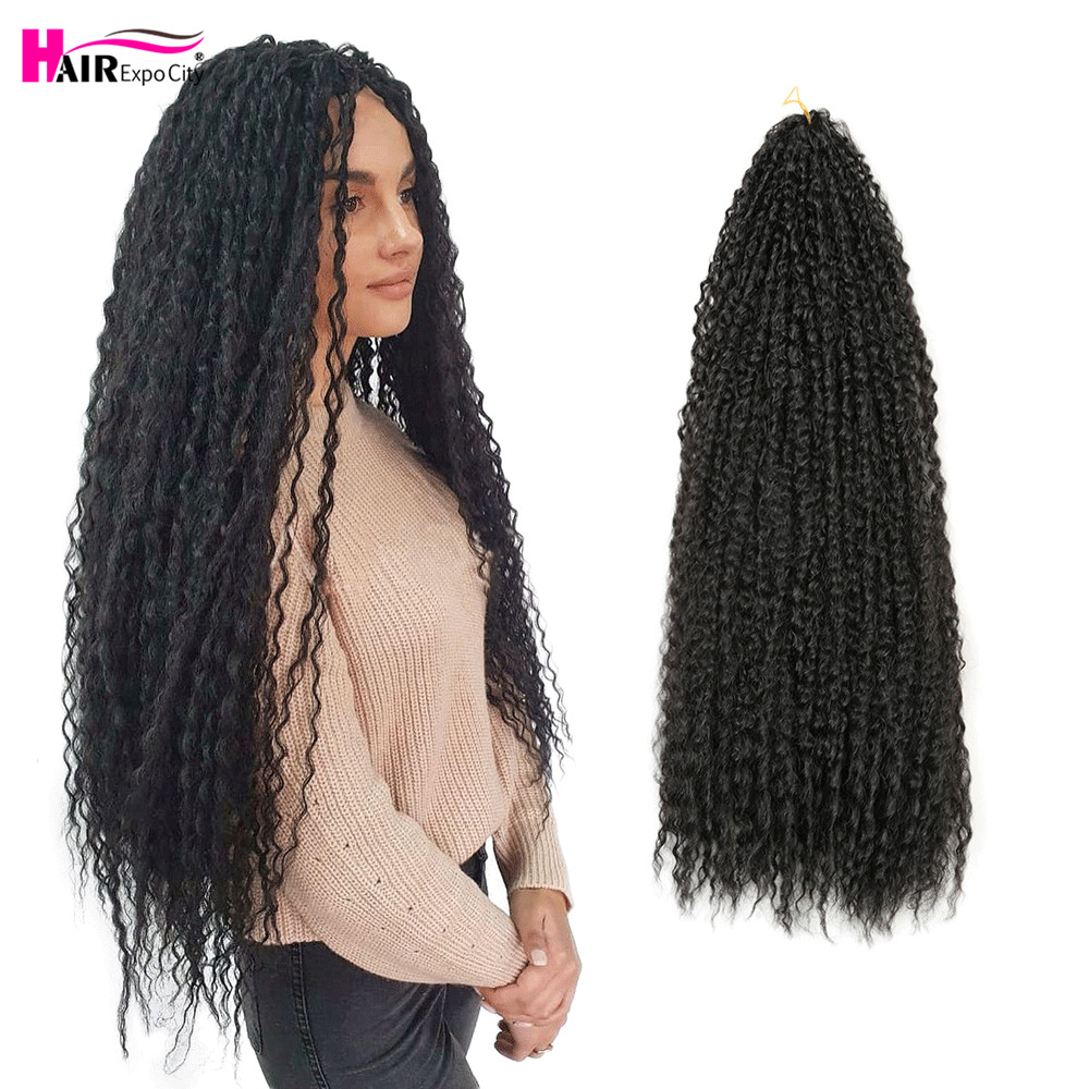 20-28インチの女性用かぎ針編みの編みこみのヘアエクステン - Braiding Hair Kanekalon のレビューと価格