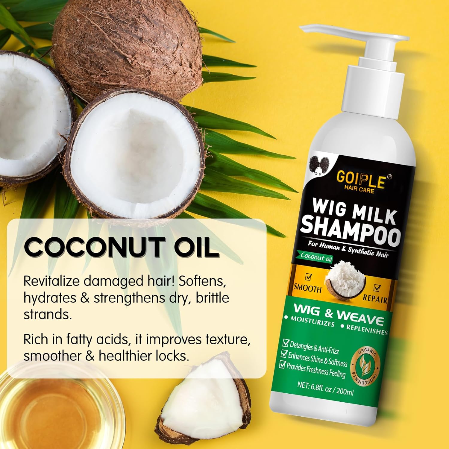 GOIPLE 3 in 1 ウィッグケアキット シャンプー、 - Hair Care Conditioner のレビューと価格