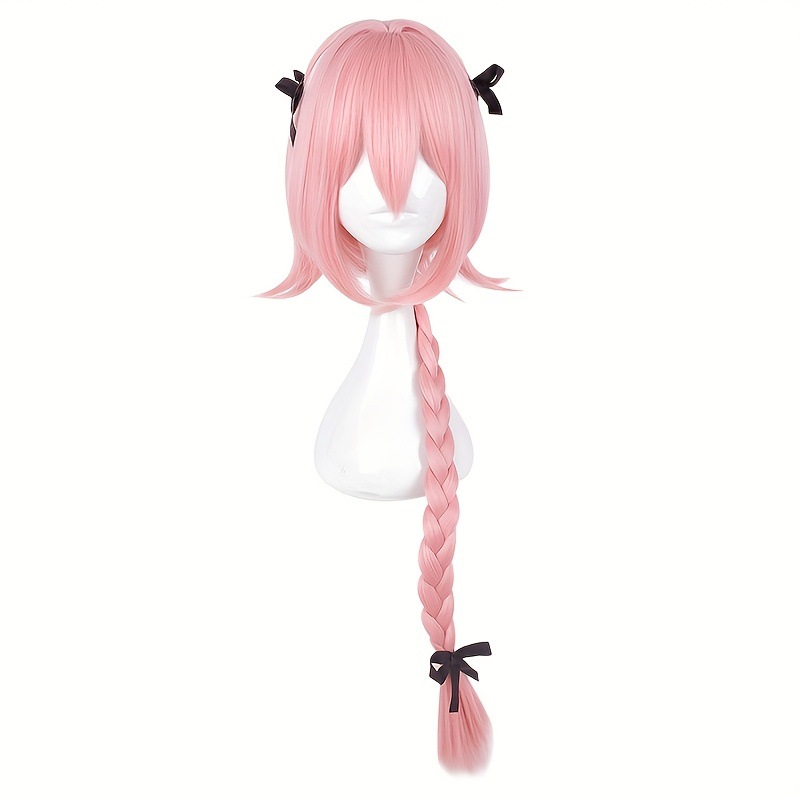 女性用合成ピンクオンブレ編み込みロングウィッグ アストルフォ - Braiding Hair Kanekalon のレビューと価格