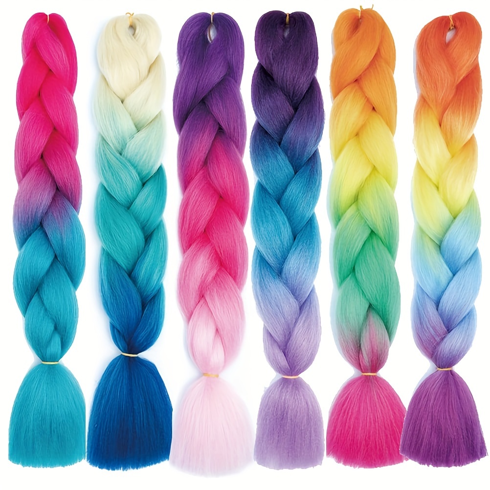6個入り 24インチ ジャンボブレイドエクステンション 合成 - Braiding Hair Kanekalon のレビューと価格