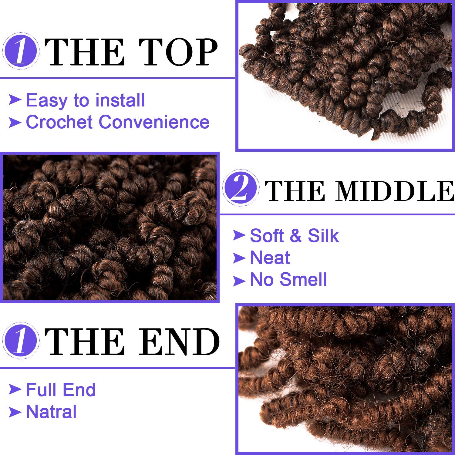 10 インチショートカーリースプリングプレツイスト三つ編み合 - Braiding Hair Kanekalon のレビューと価格