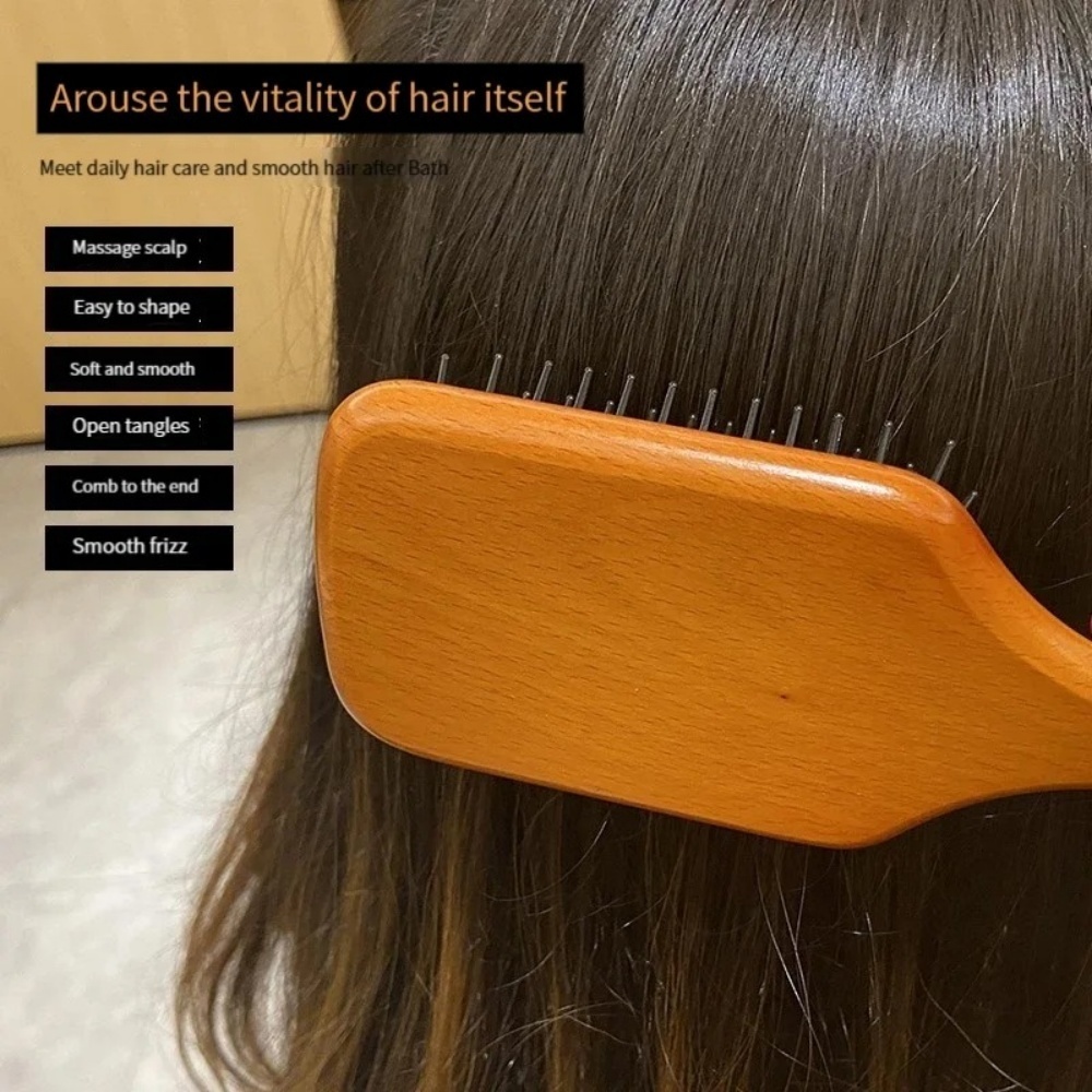 女性用カーリーヘア頭皮ケアマッサージコーム木製エアバッグヘア - Hair Care For Hair Loss のレビューと価格