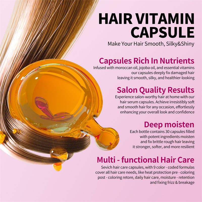 ミックスヘアビタミンカプセルヘアトリートメントオイル、縮れ毛 - Hair Care Capsule のレビューと価格