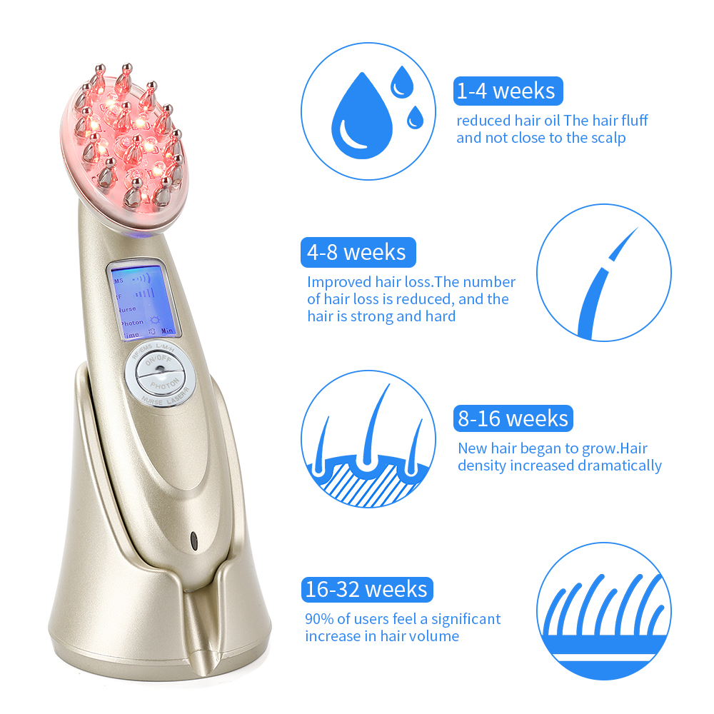 電気レーザー育毛コーム,赤外線ems RF振動マッサージャー - Hair Care For Hair Loss のレビューと価格