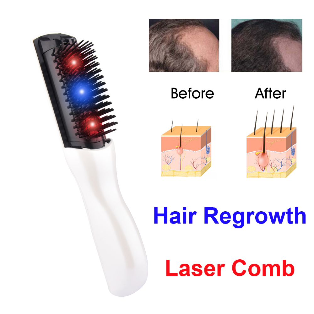 電気レーザー育毛コーム抗脱毛治療赤外線振動ヘアブラシケアマッ - Hair Care For Hair Loss のレビューと価格