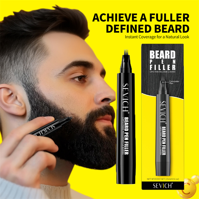 黒ひげ用フィラーペン 男性用一時的なひげ染めペン 白髪隠し  - Hair Care Capsule のレビューと価格