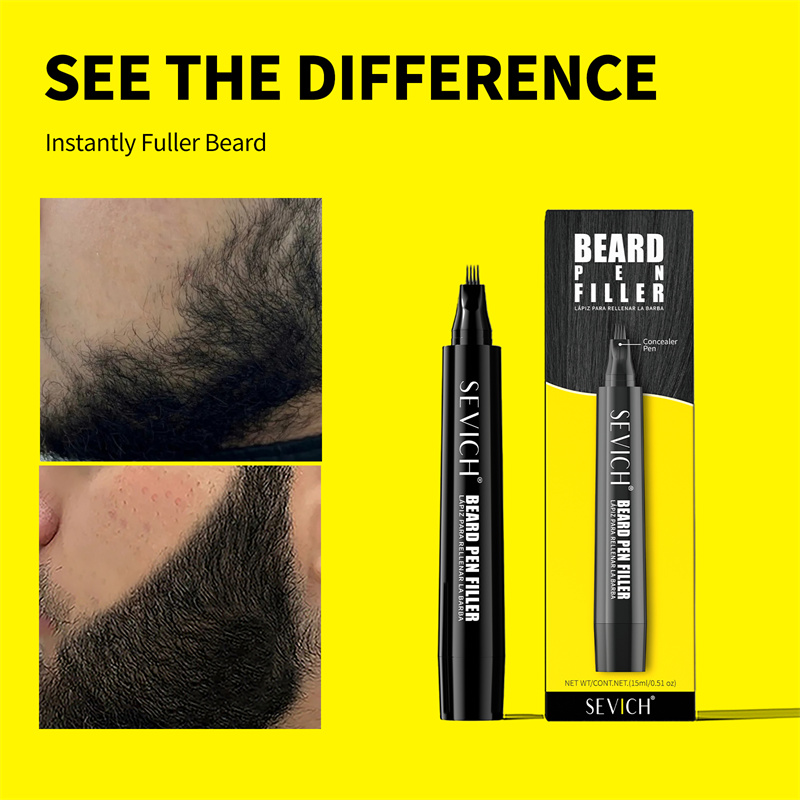 黒ひげ用フィラーペン 男性用一時的なひげ染めペン 白髪隠し  - Hair Care Capsule のレビューと価格