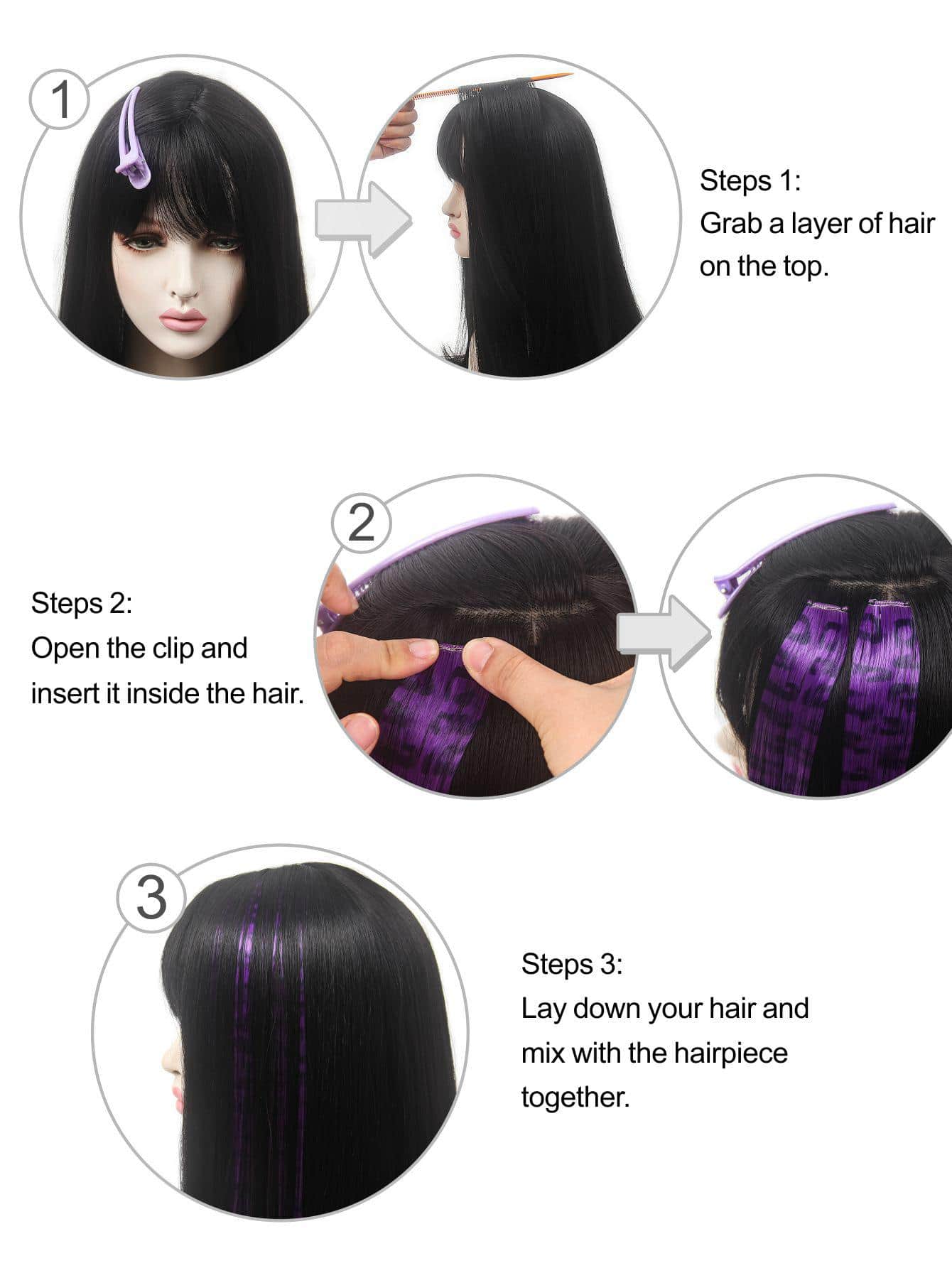 2 個/7 個 20 インチカラフルなヒョウ柄ヘアエクステン - Braiding Hair Kanekalon のレビューと価格