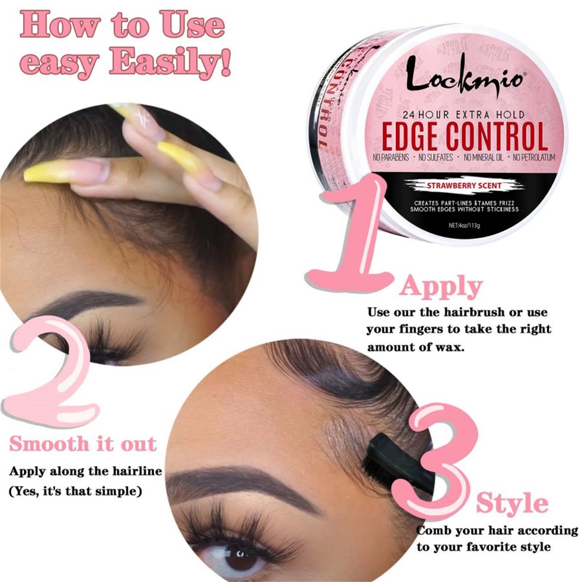 エッジコントロールジェル、ローズマリー＆ミントオイル メッシ - Edge Control Gel のレビューと価格